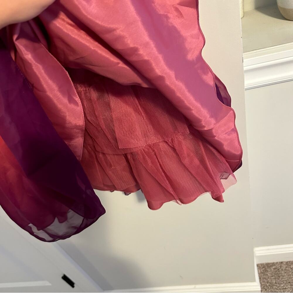 NWT Betsey Johnson Pink Ombré Tulle Floral Strapless Mini Dress 4 - Picture 8 of 12